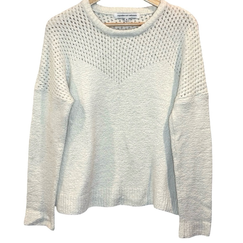Cupcakes and Cashmere Chenile Winter White Sweater Size M